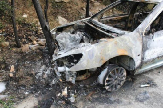 Лек автомобил „Пежо“ с македонска регистрация изгоря рано тази сутрин