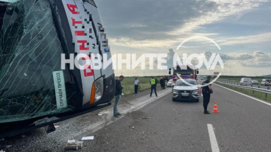 Катастрофа с автобус край Бургас. Инцидентът е станал на магистрала