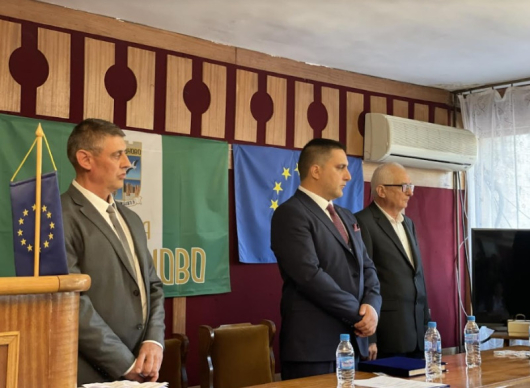 Новият кмет на Кочериново Станислав Горов, 11-те общински съветници и