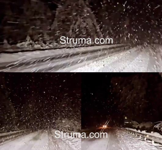 Поради обилен снеговалеж има ограничения по пътища в област Благоевград,