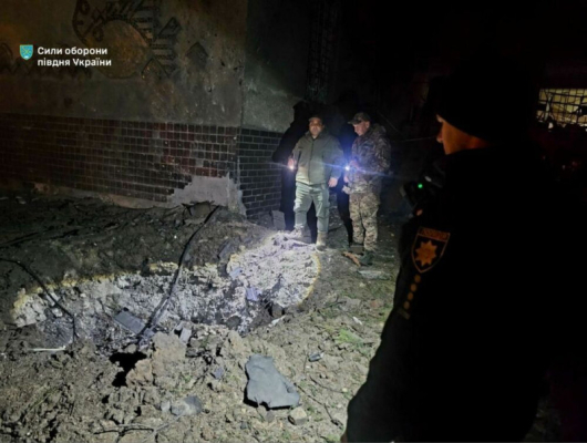Кадри от нощната атака с дронове в Одеса от 8 февруари 2024 г. Снимка: Канал в 