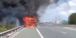 Пожар възникнал в товарен автомобил е гасил екип на РСПБЗН