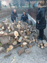 В навечерието на Коледа Община Благоевград предостави дървесина за огрев