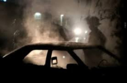 Лек автомобил Ауди горя тази нощ в санданското село Катунци