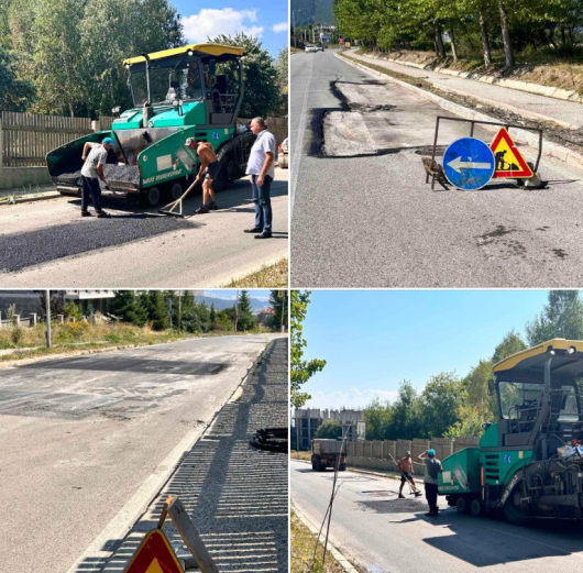 Община Разлог извършва частично асфалтиране на пътя към местността Бетоловото