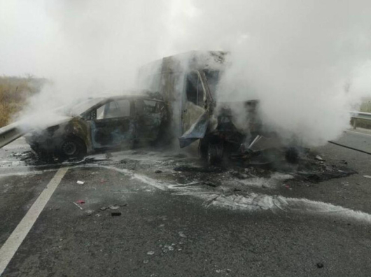 Тежка верижна катастрофа с един загиналзатвори пътя Пазарджик Пловдив Инцидентът е станал