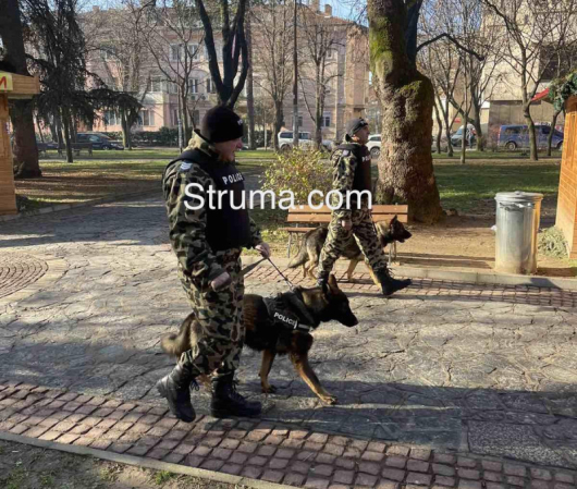 Полицейски патрули,придружени от следови кучета, започнаха да патрулират в Благоевград.В