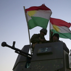 17 октомври. Кюрдски сили Пешмегра на 30 км от Мосул. В атаката кюрдите са заедно с иракските сили. Сн.: БТА