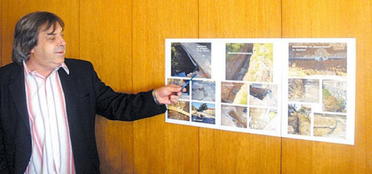 Николай Игнатов представи снимков материал, направен по време на строителството на водопровода, които показват лошото изпълнение