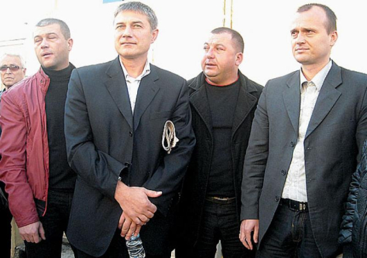 И. Иванов, М. Писов, Я. Граховски и Б. Механджийски /отляво надясно/