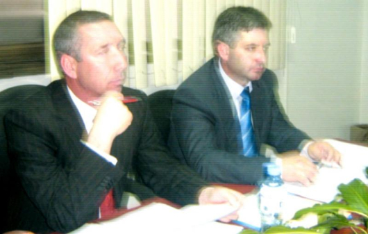 Кметът на Гърмен А. Башев и председателят на ОбС Г. Мисирков