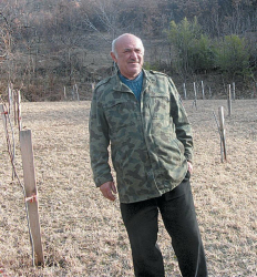 Димитър Петков обхожда нивата с над 80 млади смокини