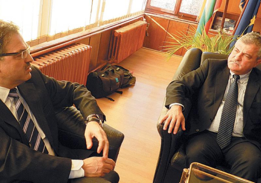 Кириакос Харакидис /вляво/ и Владимир Москов обсъдиха съвместното партньорство