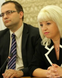 Ноември 2011 г., Мартин Димитров и Петя Ставрева заедно в Синята коалиция. Сн.: БГНЕС