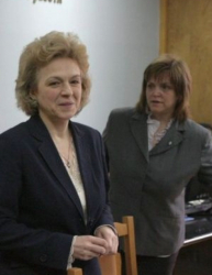 Министърът на вътрешните работи Петя Първанова напусна форума за спешна среща с главния прокурор. Сн.: БГНЕС