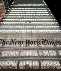 На 14 август интернет страницата и мобилните приложения на ”Ню Йорк таймс” също бяха недостъпни. Сн.: EPA/БГНЕС
