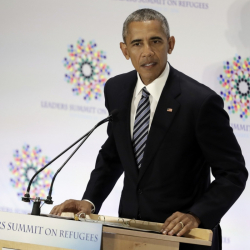 Барак Обама говори в ООН на среща за подпомагане на бежанците по света. Сн.: БТА