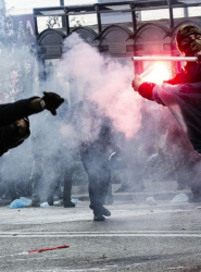 Улична война избухна в Рим. Сн.: EPA/БГНЕС