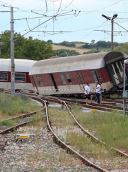 Влаковата катастрофа по пътя София-Варна стана в събота. Сн.: БГНЕС