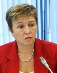 Кристалина Георгиева препоръча и бързо премахване на административните пречки пред бизнеса. Сн.: EPA/БГНЕС