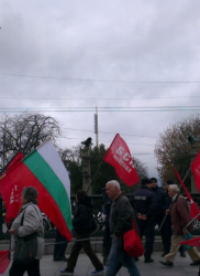 Протестиращите около Орлов мост. Сн.: БГНЕС