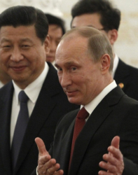 Наскоро Си Цзинпин нарече Владимир Путин добър приятел. Сн.: EPA/БГНЕС