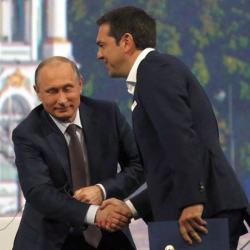 Алексис Ципрас и Владимир Путин вече са срещали няколко пъти. Сн.: EPA/БГНЕС