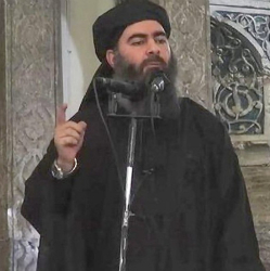 ”Халифът” на ”Ислямска държава” Абу Бакр ал Багдади. Сн.: EPA/БГНЕС