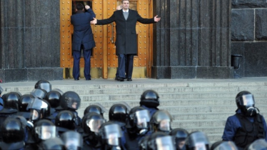 Виталий Кличко по време на протестите на Майдана, архив Снимка: EPA