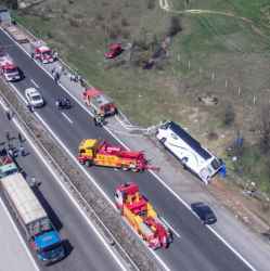 6 жертви при катастрофа на автобус на АМ ”Тракия”. Сн.: Bulphoto