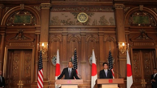 Барак Обама и Шиндзо Абе. Снимка: EPA